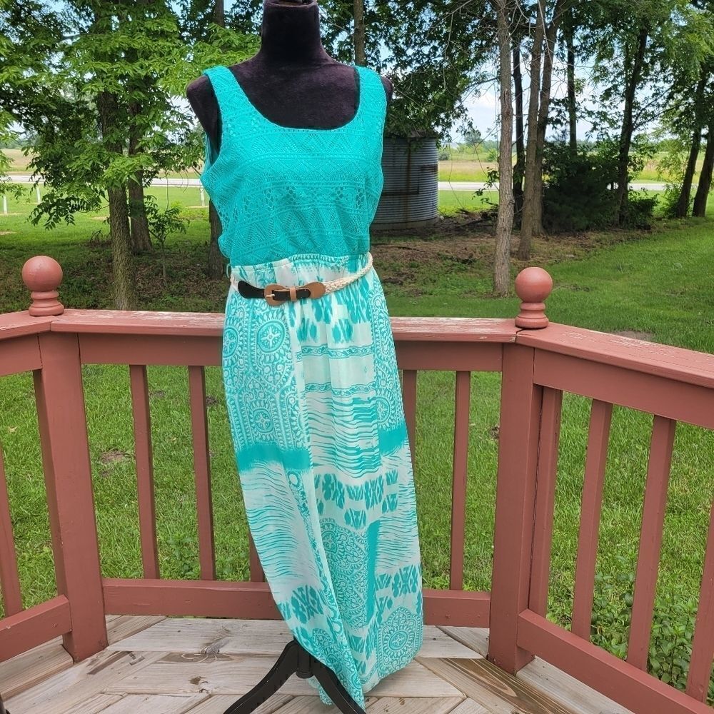 Maurice's Ladies Loose Casual Sleeveless Sun Dress, Maxi Dress, Beach Coverup L